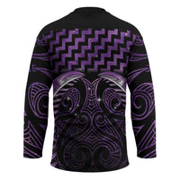 Purple Matariki New Zealand Hockey Jersey Maori Poutama Galaxy Vibes - Polynesian Pride