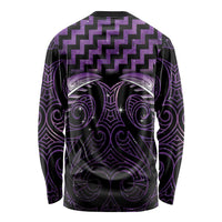 Purple Matariki New Zealand Long Sleeve Shirt Maori Poutama Galaxy Vibes
