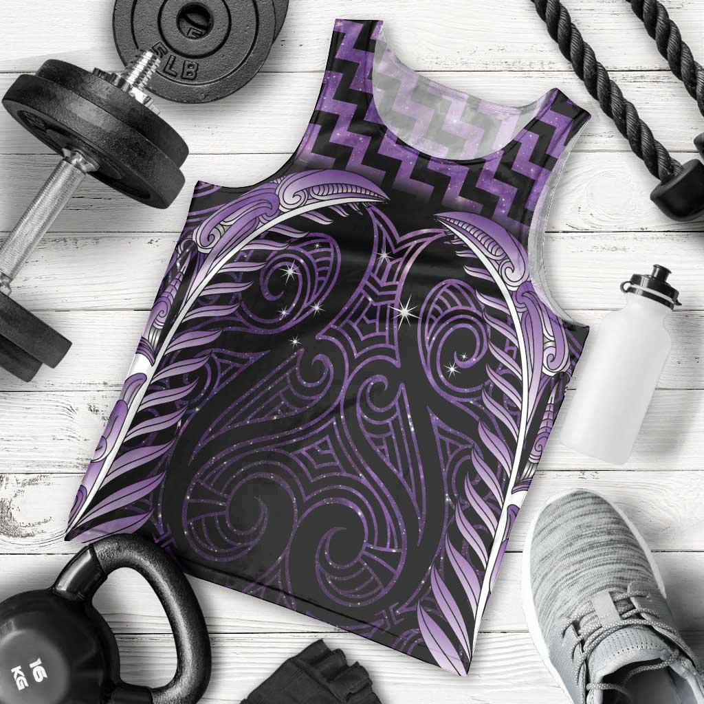 Purple Matariki New Zealand Men Tank Top Maori Poutama Galaxy Vibes