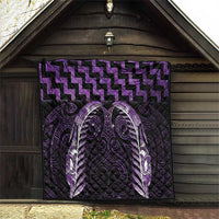 Purple Matariki New Zealand Quilt Maori Poutama Galaxy Vibes