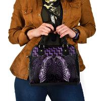 Purple Matariki New Zealand Shoulder Handbag Maori Poutama Galaxy Vibes