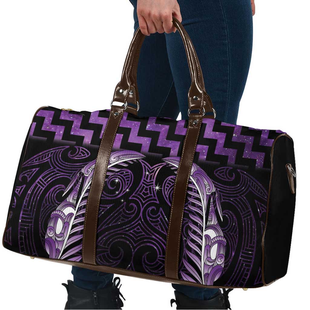 Purple Matariki New Zealand Travel Bag Maori Poutama Galaxy Vibes - Polynesian Pride
