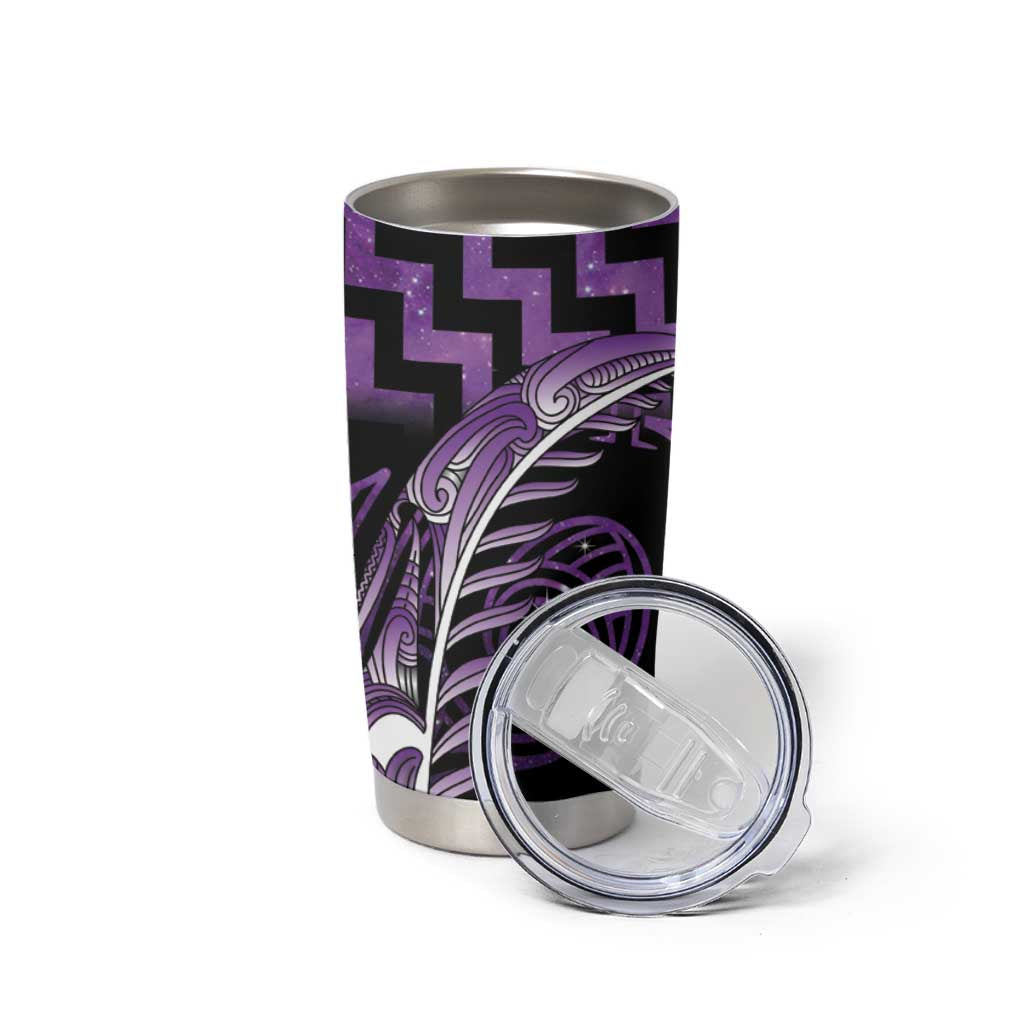 Purple Matariki New Zealand Tumbler Cup Maori Poutama Galaxy Vibes