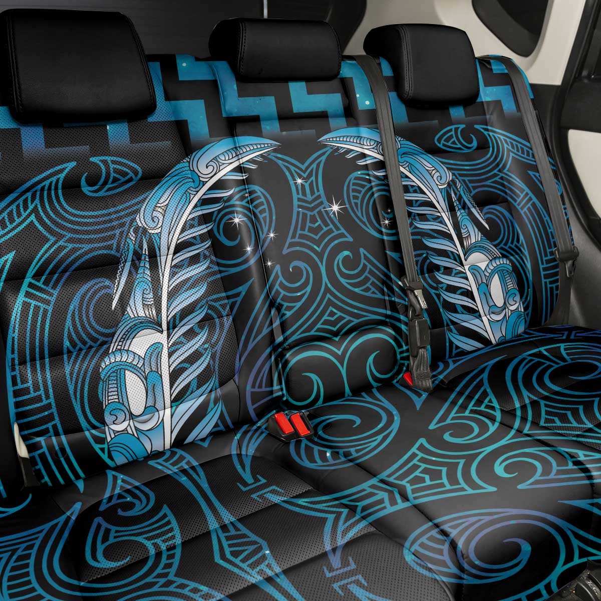 Blue Matariki New Zealand Back Car Seat Cover Maori Poutama Galaxy Vibes