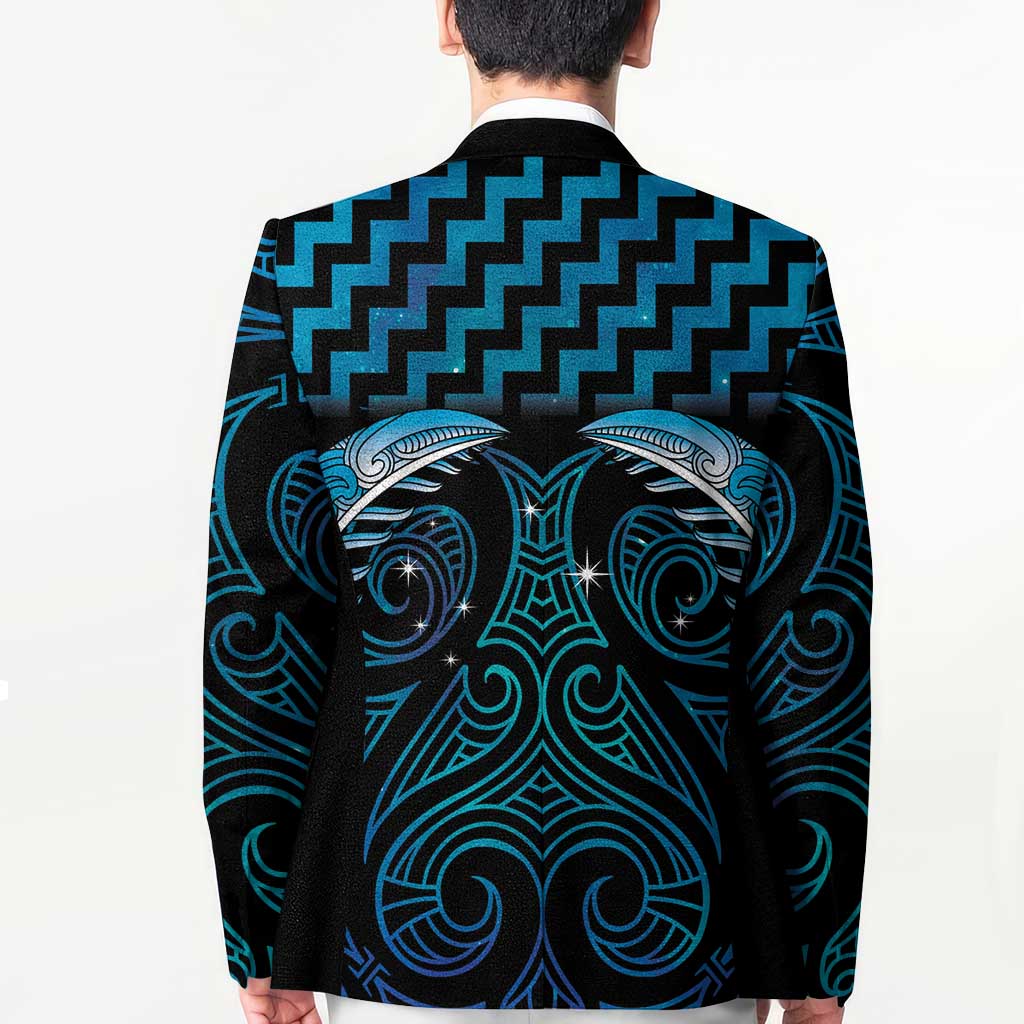 Blue Matariki New Zealand Blazer Maori Poutama Galaxy Vibes - Polynesian Pride