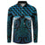 Blue Matariki New Zealand Button Sweatshirt Maori Poutama Galaxy Vibes