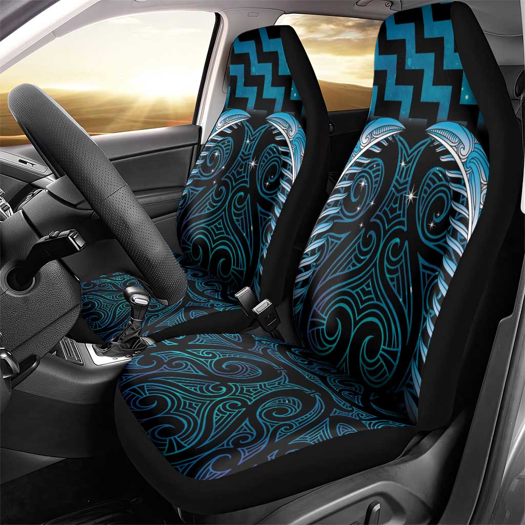 Blue Matariki New Zealand Car Seat Cover Maori Poutama Galaxy Vibes
