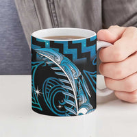 Blue Matariki New Zealand Ceramic Mug Maori Poutama Galaxy Vibes - Polynesian Pride