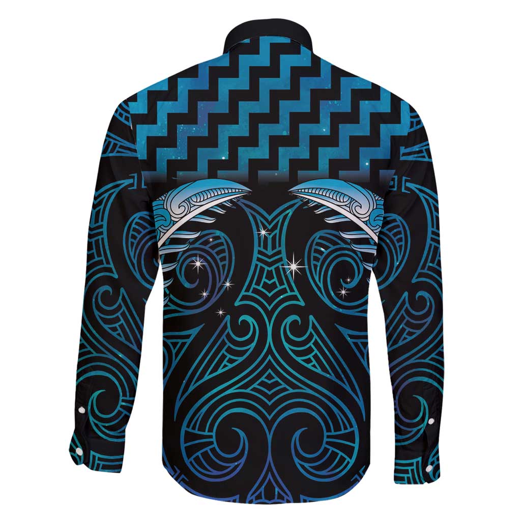 Blue Matariki New Zealand Family Matching Mermaid Dress and Hawaiian Shirt Maori Poutama Galaxy Vibes