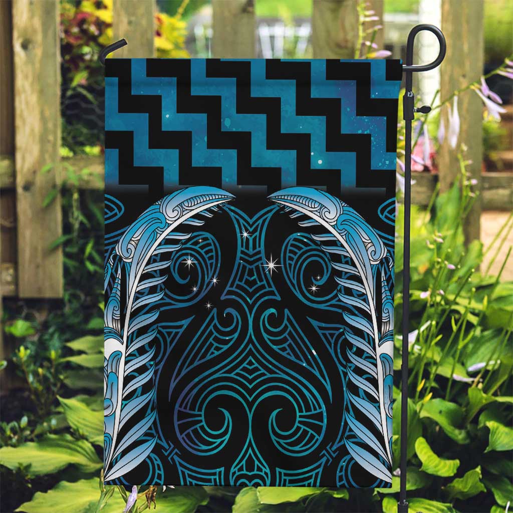 Blue Matariki New Zealand Garden Flag Maori Poutama Galaxy Vibes