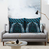 Blue Matariki New Zealand Pillow Cover Maori Poutama Galaxy Vibes - Polynesian Pride