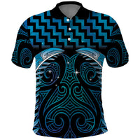 Blue Matariki New Zealand Polo Shirt Maori Poutama Galaxy Vibes
