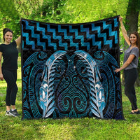 Blue Matariki New Zealand Quilt Maori Poutama Galaxy Vibes