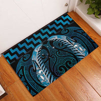 Blue Matariki New Zealand Rubber Doormat Maori Poutama Galaxy Vibes