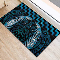 Blue Matariki New Zealand Rubber Doormat Maori Poutama Galaxy Vibes