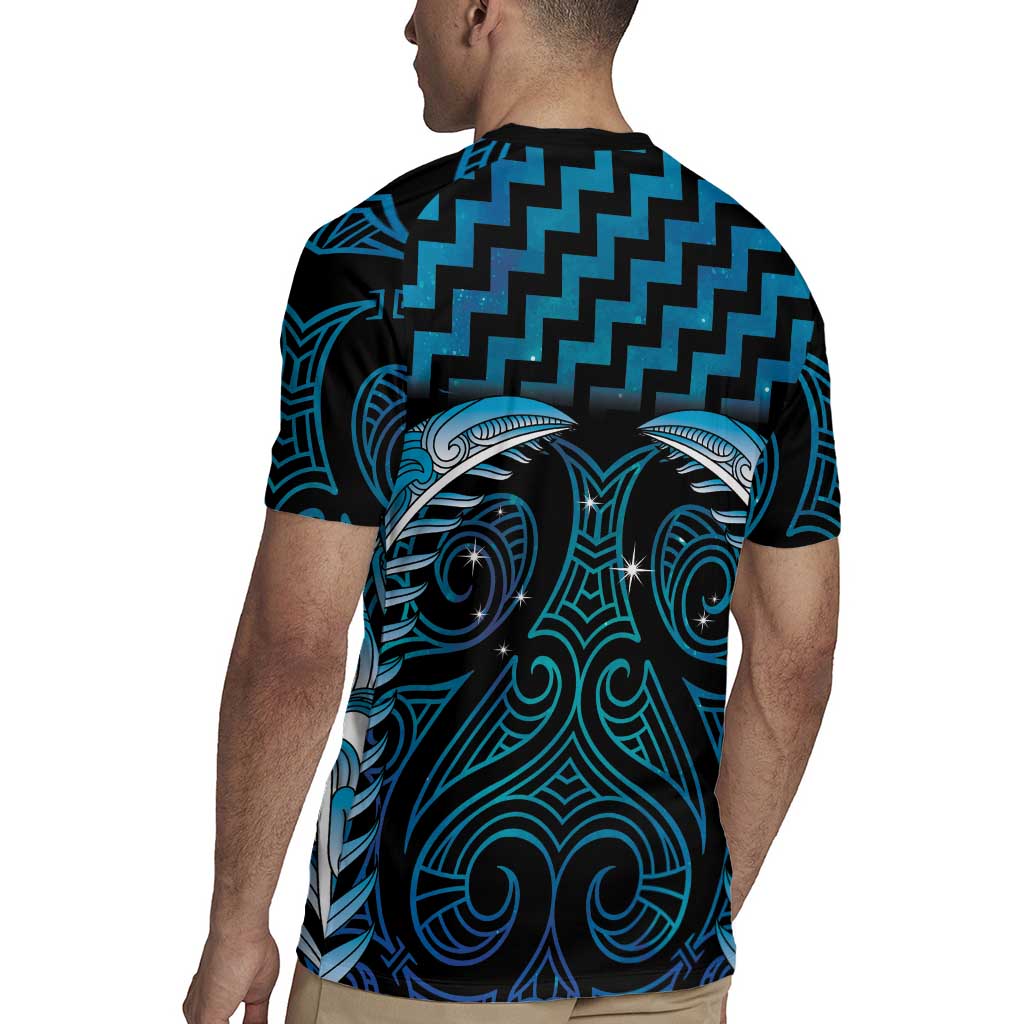 Blue Matariki New Zealand Rugby Jersey Maori Poutama Galaxy Vibes