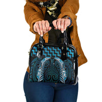 Blue Matariki New Zealand Shoulder Handbag Maori Poutama Galaxy Vibes