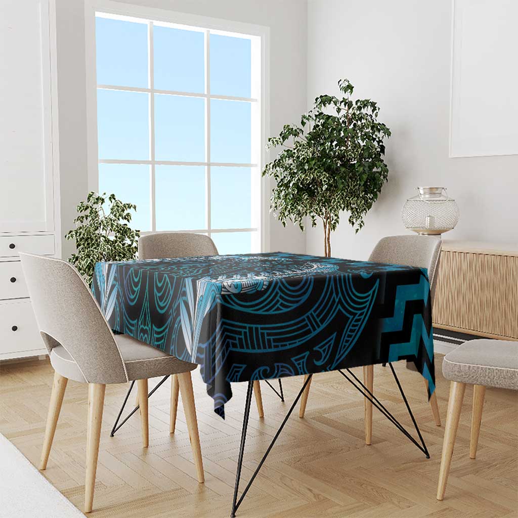 Blue Matariki New Zealand Tablecloth Maori Poutama Galaxy Vibes