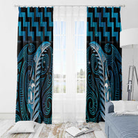Blue Matariki New Zealand Window Curtain Maori Poutama Galaxy Vibes