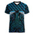 Blue Matariki New Zealand Women V-Neck T-Shirt Maori Poutama Galaxy Vibes