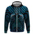 Blue Matariki New Zealand Zip Hoodie Maori Poutama Galaxy Vibes