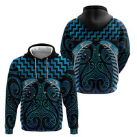 Blue Matariki New Zealand Zip Hoodie Maori Poutama Galaxy Vibes