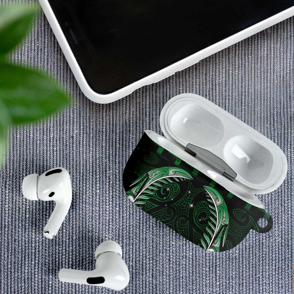 Green Matariki New Zealand AirPods Case Maori Poutama Galaxy Vibes - Polynesian Pride