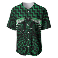 Green Matariki New Zealand Baseball Jersey Maori Poutama Galaxy Vibes