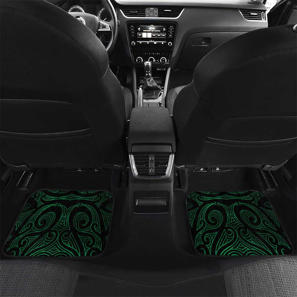 Green Matariki New Zealand Car Mats Maori Poutama Galaxy Vibes