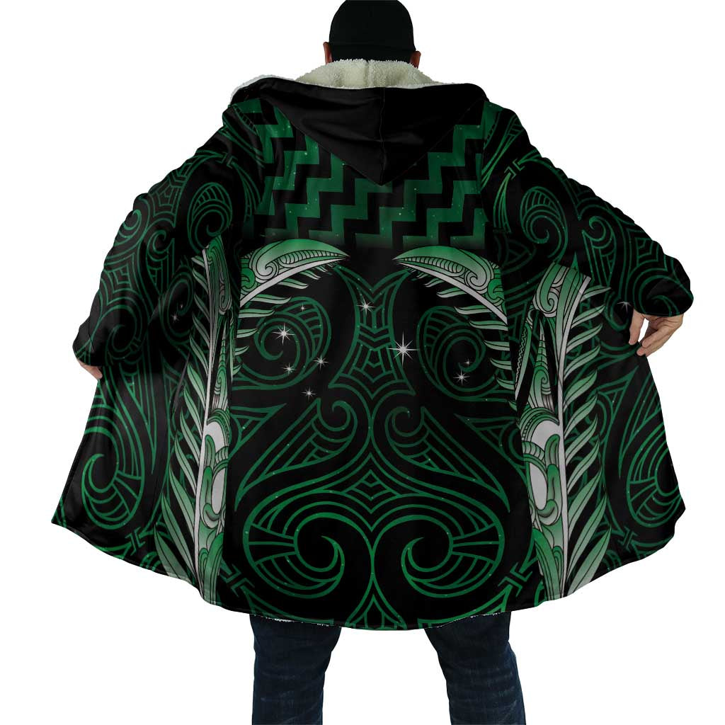 Green Matariki New Zealand Cloak Maori Poutama Galaxy Vibes - Polynesian Pride
