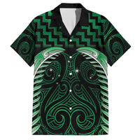 Green Matariki New Zealand Hawaiian Shirt Maori Poutama Galaxy Vibes