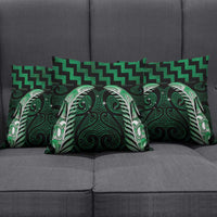 Green Matariki New Zealand Pillow Cover Maori Poutama Galaxy Vibes - Polynesian Pride