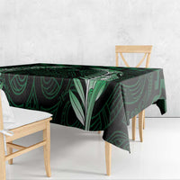 Green Matariki New Zealand Tablecloth Maori Poutama Galaxy Vibes