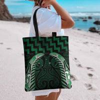 Green Matariki New Zealand Tote Bag Maori Poutama Galaxy Vibes - Polynesian Pride