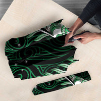 Green Matariki New Zealand Umbrella Maori Poutama Galaxy Vibes - Polynesian Pride