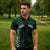 Green Matariki New Zealand Zipper Polo Shirt Maori Poutama Galaxy Vibes - Polynesian Pride