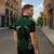 Green Matariki New Zealand Zipper Polo Shirt Maori Poutama Galaxy Vibes - Polynesian Pride