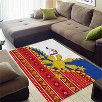 Philippines Independence Day Area Rug Pilipinas Sun Stars Igorot Pattern