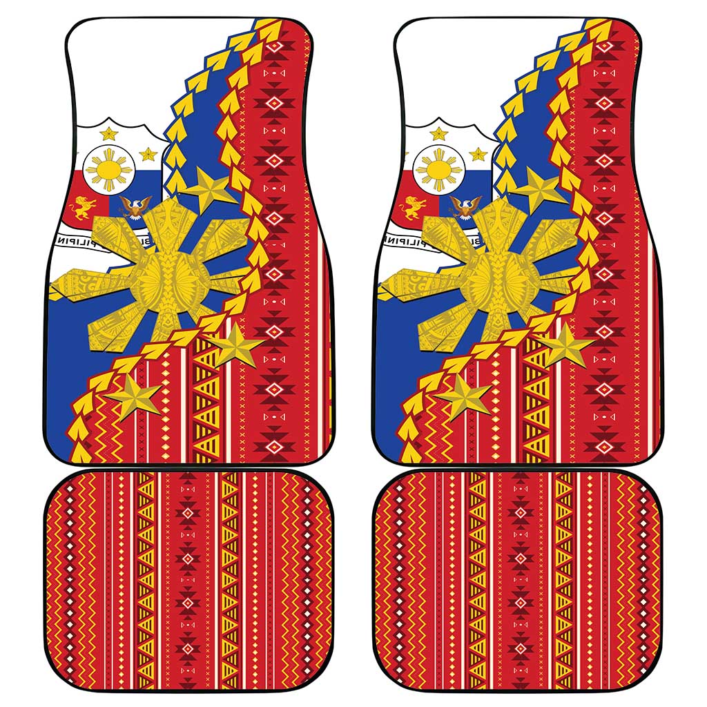 Philippines Independence Day Car Mats Pilipinas Sun Stars Igorot Pattern