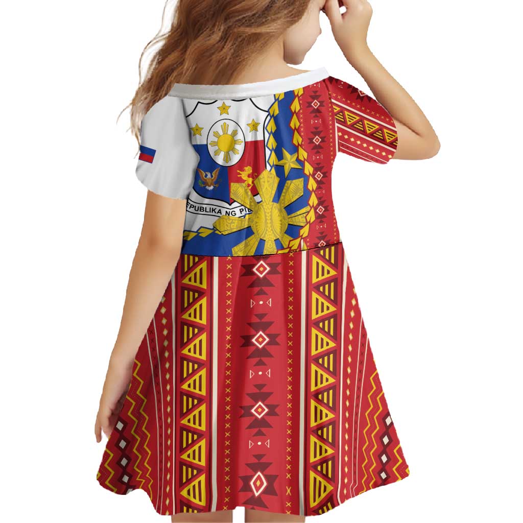 Philippines Independence Day Family Matching Long Sleeve Bodycon Dress and Hawaiian Shirt Pilipinas Sun Stars Igorot Pattern