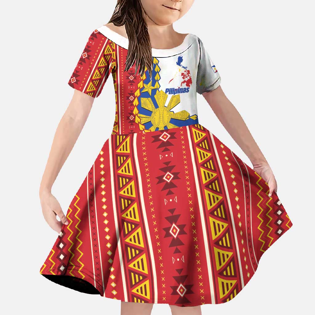 Philippines Independence Day Family Matching Mermaid Dress and Hawaiian Shirt Pilipinas Sun Stars Igorot Pattern