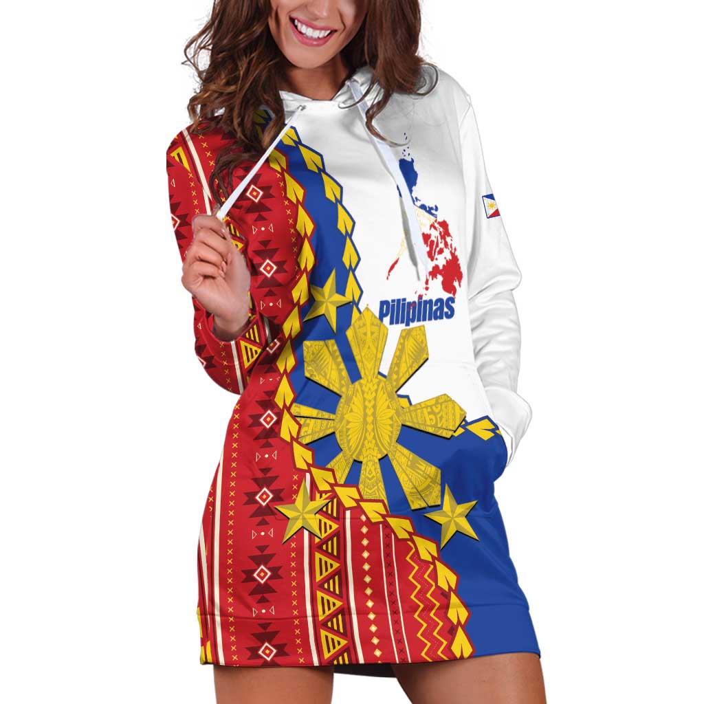 Philippines Independence Day Hoodie Dress Pilipinas Sun Stars Igorot Pattern