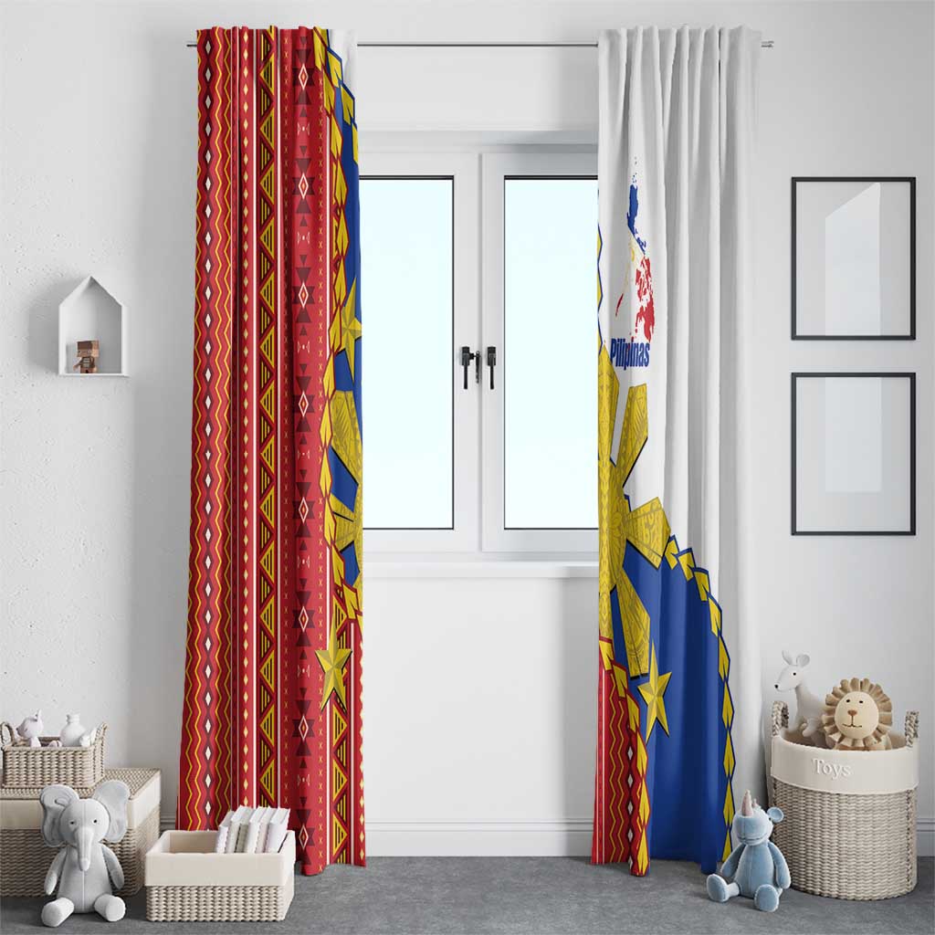 Philippines Independence Day Window Curtain Pilipinas Sun Stars Igorot Pattern
