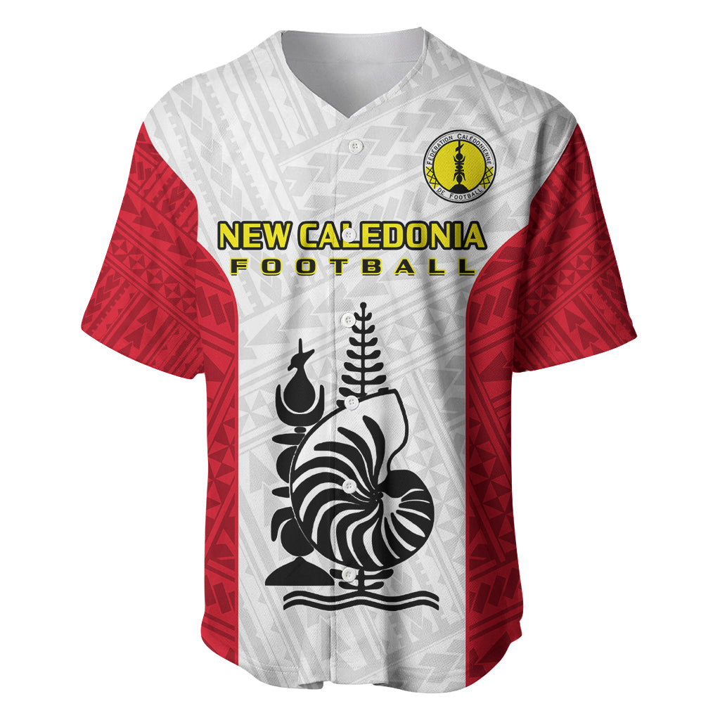 New Caledonia Football Baseball Jersey Polynesian Pattern Sporty Style LT14 Red - Polynesian Pride