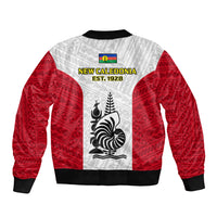 New Caledonia Football Bomber Jacket Polynesian Pattern Sporty Style LT14 - Polynesian Pride