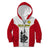 Personalised New Caledonia Football Kid Hoodie Polynesian Pattern Sporty Style LT14 Zip Hoodie Red - Polynesian Pride