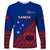 Samoa Football Long Sleeve Shirt Samoan Coat Of Arm Polynesian Sporty Style LT14 Unisex Blue - Polynesian Pride