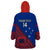 Personalised Samoa Football Wearable Blanket Hoodie Samoan Coat Of Arm Polynesian Sporty Style LT14 - Polynesian Pride