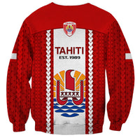 Tahitian Football Sweatshirt Tahiti Coat Of Arm Polynesian Sporty Style LT14 - Polynesian Pride