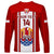 Personalised Tahitian Football Long Sleeve Shirt Tahiti Coat Of Arm Polynesian Sporty Style LT14 - Polynesian Pride